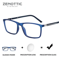 zenottic tr90 prescription glasses for men square myopia optical photochromic eyeglasses frames anti blue light gaming eyewear