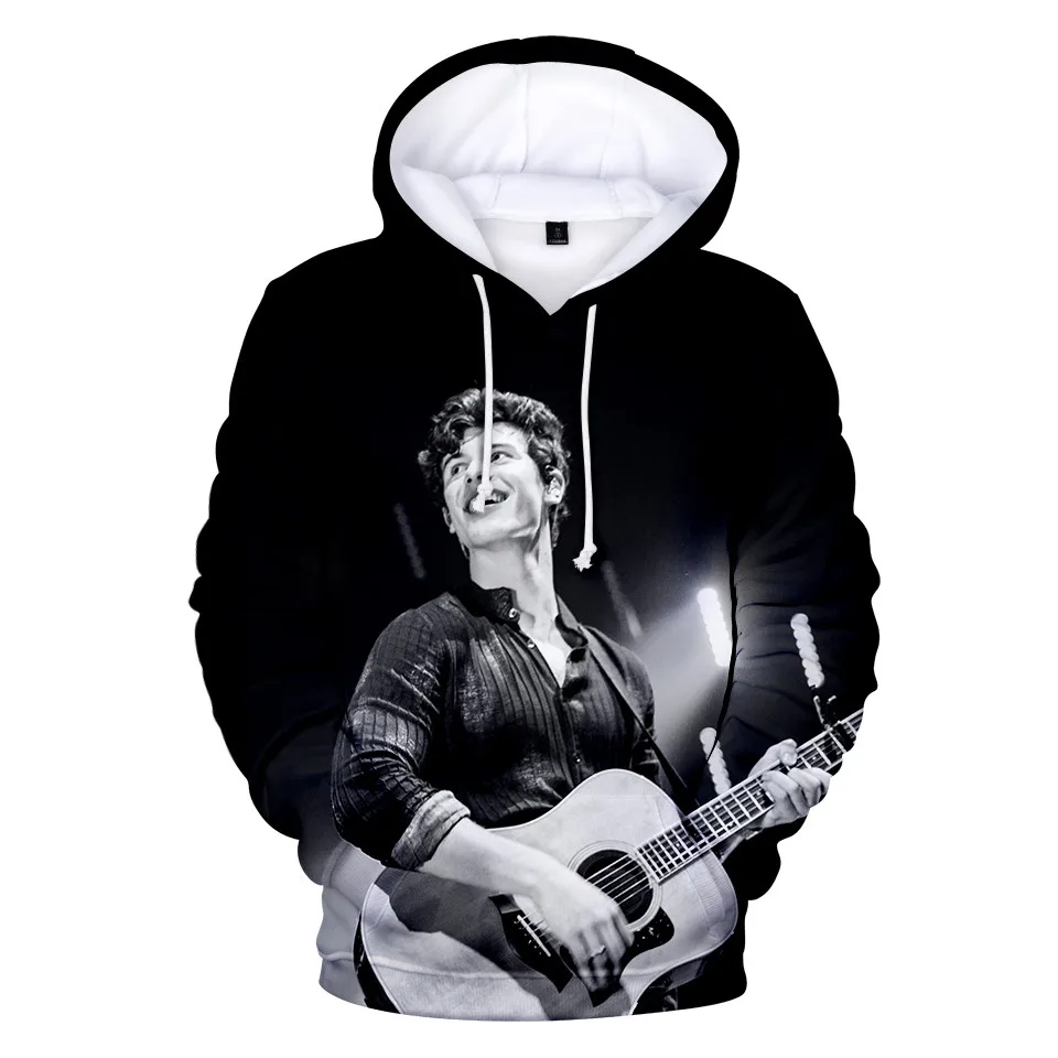 Толстовка Shawn Mendes с 3d принтом осенняя Женская толстовка свитшоты в стиле хип-хоп
