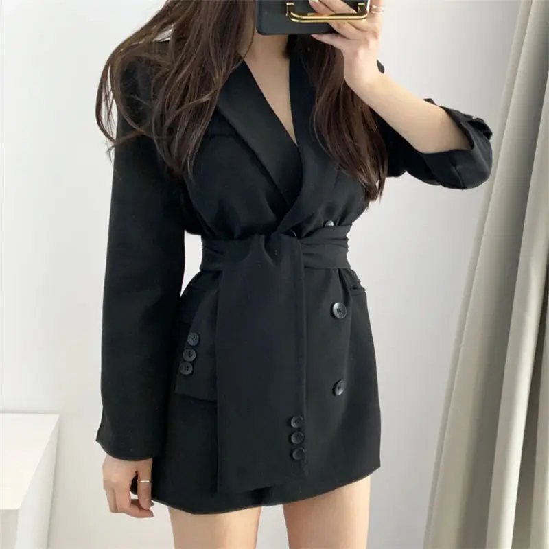 Женский s 2019 блейзер с длинным рукавом костюм v образным вырезом модная женская