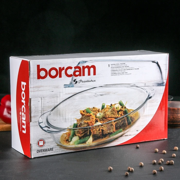 Утятница овальная с крышкой Borcam 2 л 33 5×19×12 см |