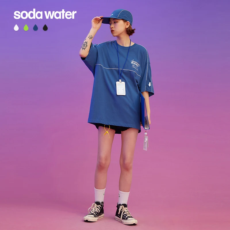 SODAWATER/футболка из 100% хлопка для девочек уличная одежда Camiseta Hombre футболка Homme