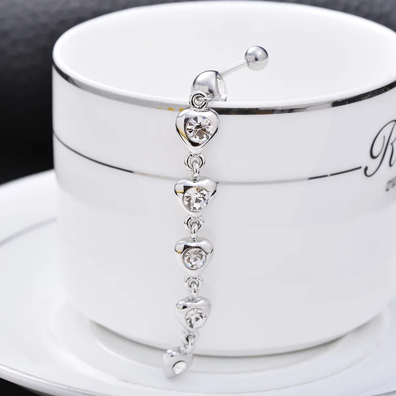 Серьги-гвоздики из нержавеющей стали в форме сердца для танца живота | Украшения