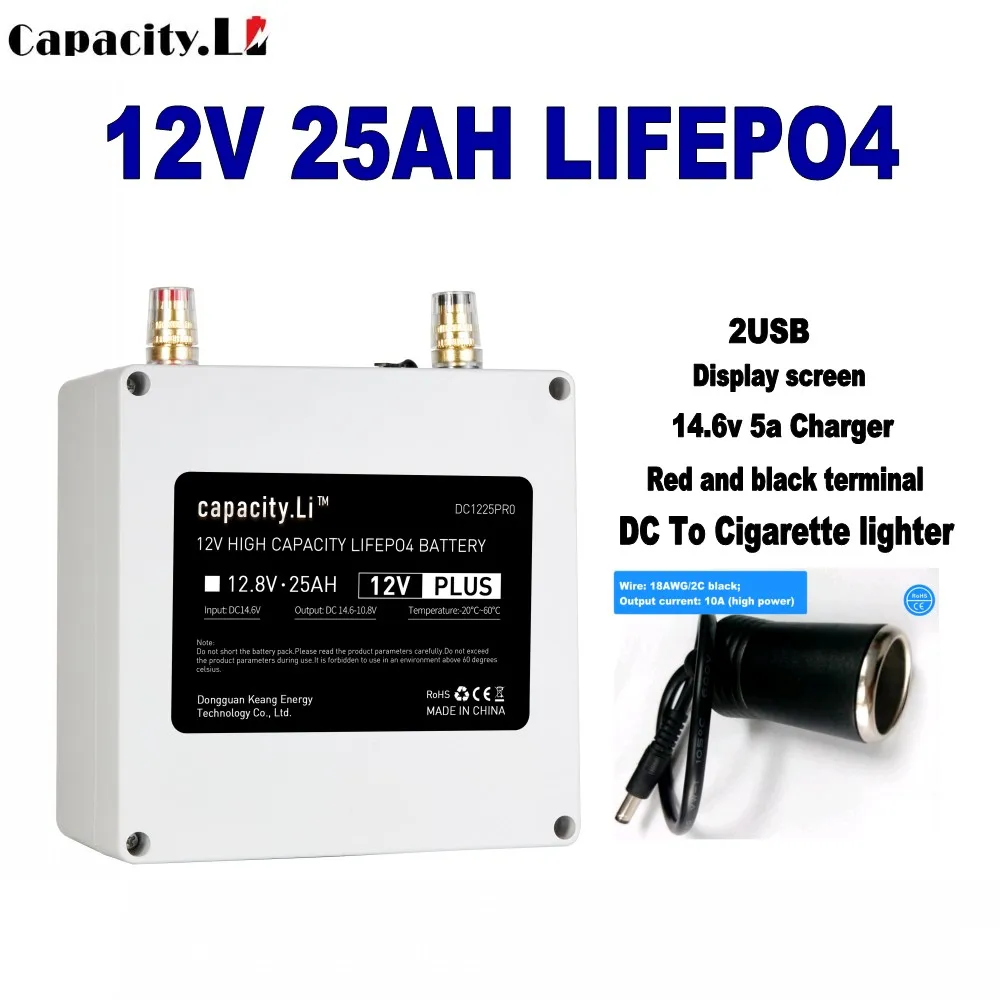 12V25AH LifePO4 батарейный блок 25AH перезаряжаемые литий железо фосфатных аккумуляторов