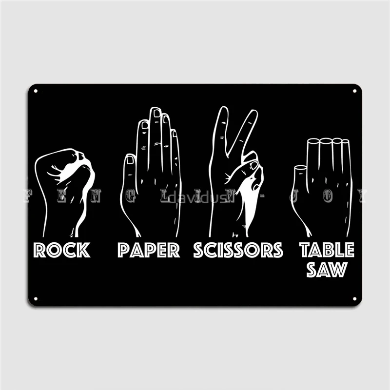 

Rock бумажные ножницы игра для друзей игровой геймерский металлический знак Клубная вечеринка гостиная украшение жестяные пластинки знак по...