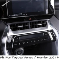 center air conditioning outlet vent cover trim matte carbon fiber for toyota venza harrier 2021 2022 interior accessories