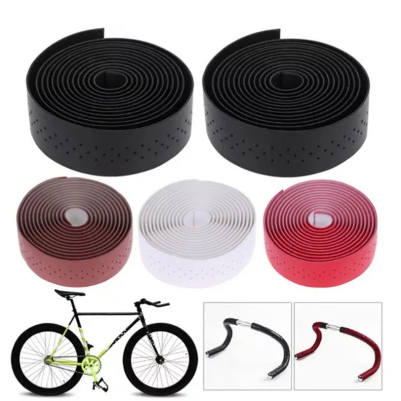 

Bicycle Leather Handlebar Strap PU Leather Perforated Handlebar Strap Bicycle Handlebar Winding Strap Riding Accessories