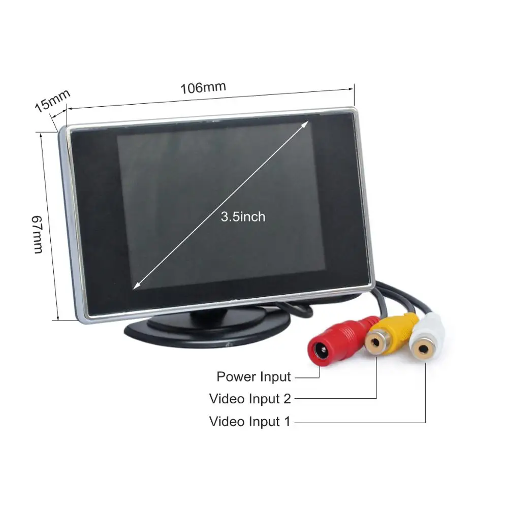 DIYSECUR Wired 3.5" TFT LCD Car Monitor IR Night Vision Rear View Camera Kit Reversing Parking Assistance System | Автомобили и