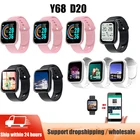 Смарт-часы Y68 D20 для мужчин и женщин, спортивные водонепроницаемые умные часы с пульсометром для фитнеса, 10 шт.