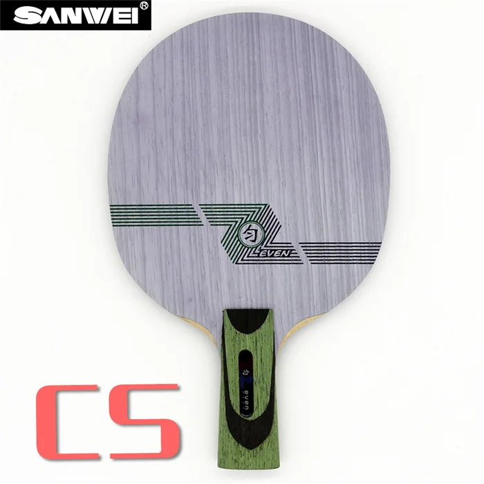 penhold short CS Sanwei GREEN EVEN(QY-1091, 11 слоев древесины, управления) лезвие для настольного тенниса для 40+ ракетка для Пинг-Понга Летучая Мышь - Цвет: penhold short CS