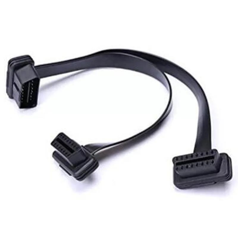 Двойной Женский Y сплиттер локоть 16Pin OBD 2 удлинитель для головок ODB OBD2 кабель 16 Pin