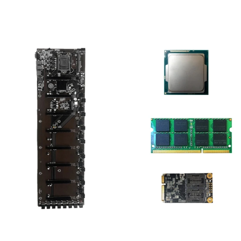 

B75 BTC Mainboard Mining Motherboard CPU Set 8 Graphics Card Slot DDR3 Memory Tntegrated VGA Interface