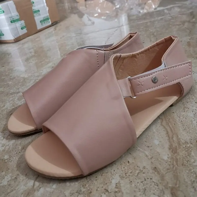 Модные Босоножки с открытым носком женская резиновая подошва удобная обувь на