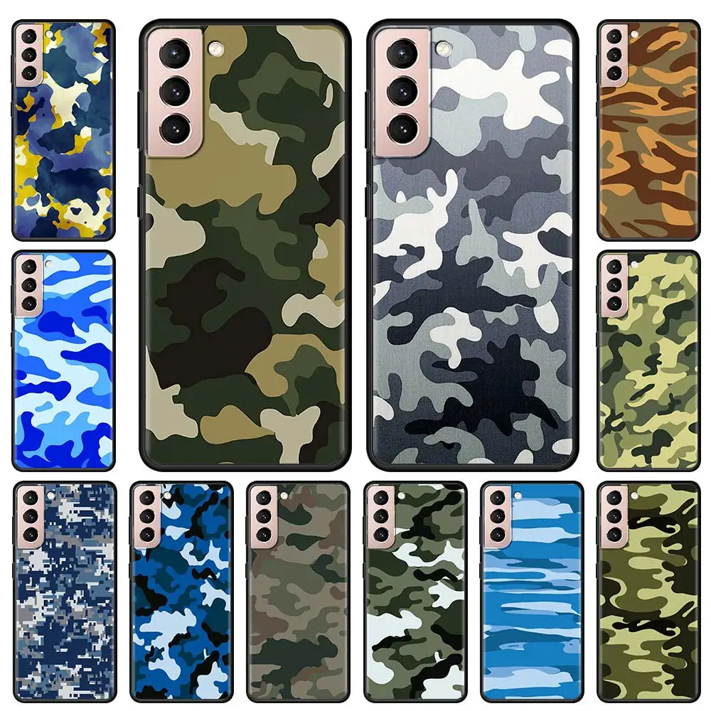 

Camouflage Camo Military Army Phone Case Cover for Samsung Galaxy S21 S20 Ultra S10 Lite S9 S8 Plus S20 FE S10e Soft Funda Coque