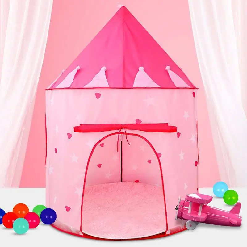 

Large Children's Tent Tipi Kids Portable Wigwam Play House Baby Indoor Game Teepee Plastic Princess Castle Tents Christmas Gift