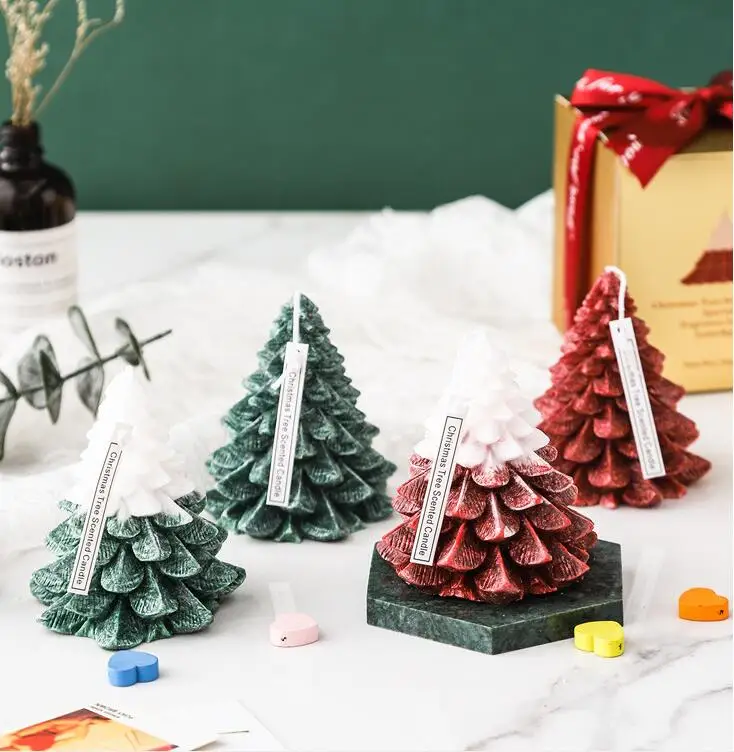 Креативные Праздничные рождественские свечи ручной работы с лавандой со льдом