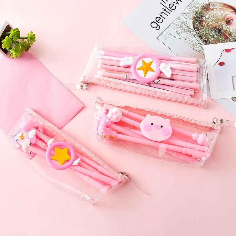 Гелевая ручка в виде единорога 10 шт./комплект милые школьные креативные