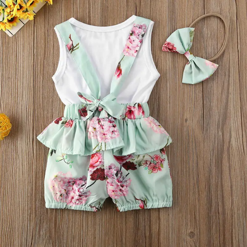 Комплект одежды для маленьких девочек Pudcoco белый жилет без рукавов новорожденных