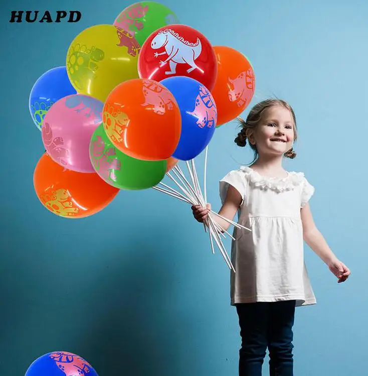 100/200 шт 12 дюймов куртка с принтом &quotдинозавр&quot животных латексный шар baby shower