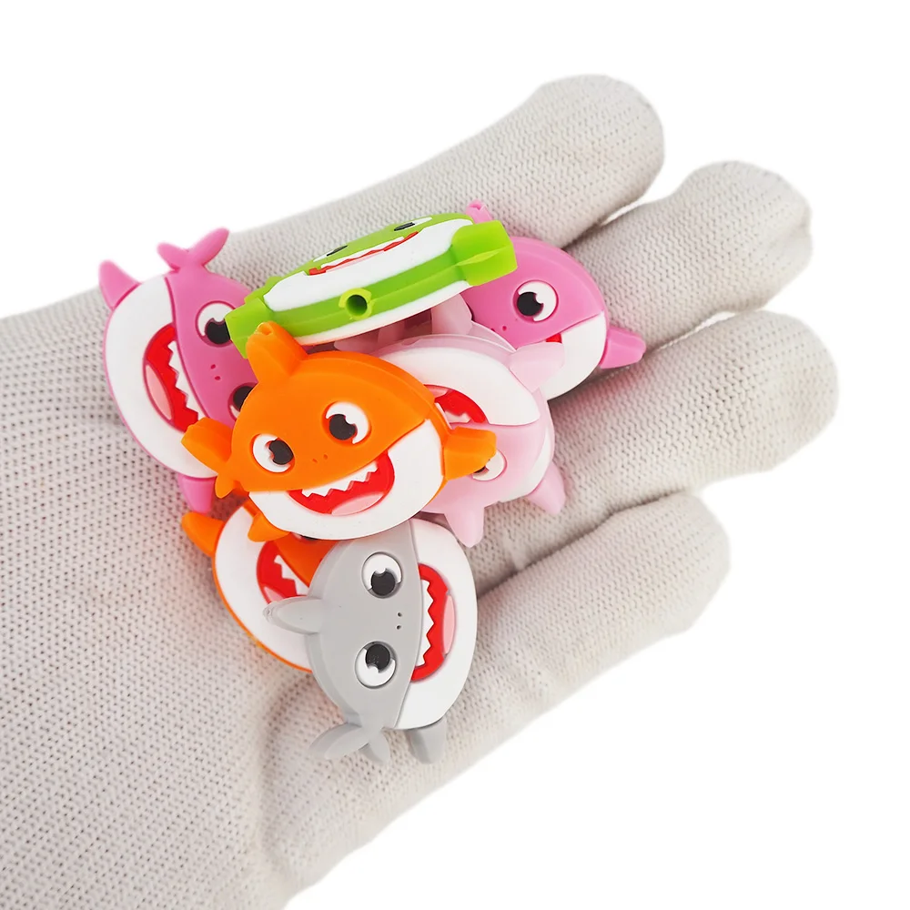 

Chenkai 10PCS Baby Silicone Whale Teether Beads Cartoon Fidget Toys Nursing Babies accessories newborn health Pacifier