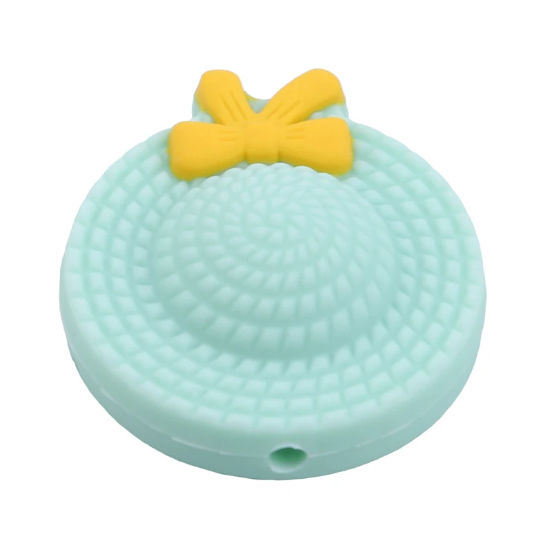 

5PCS/Set Mini Hat Shape Silicone Beads Baby Teether BPA Free DIY Necklace Pacifier Chain Baby Teething Care Infant
