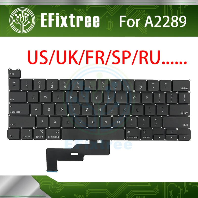 

Клавиатура для ноутбука A2289, английская, английская, французская, немецкая, испанская, итальянская, датская клавиатура SP для MacBook Pro Retina 13 дюймов, EMC 3456 2020 года