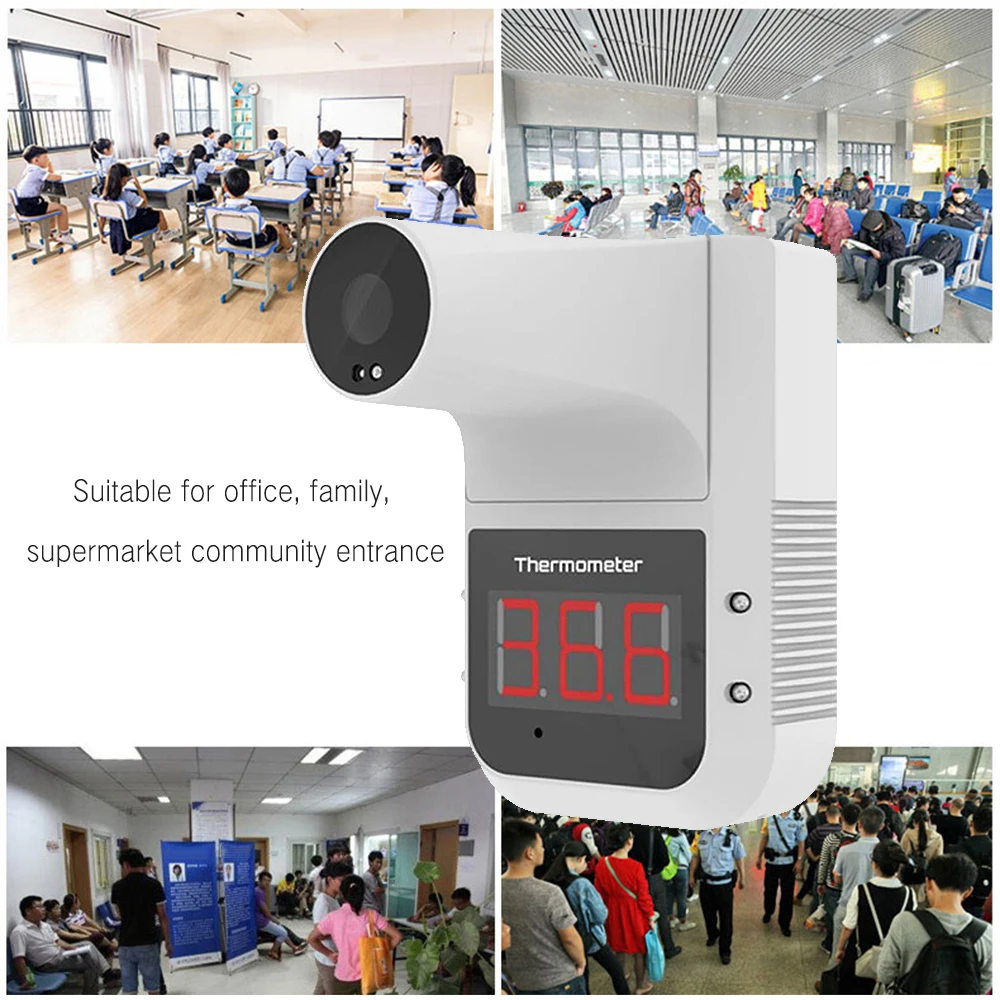 

Hanging Digital Infrared Temperature LCD Display Intelligent Forehead Body Infrared Temperature Meter Laser Temperature Meter