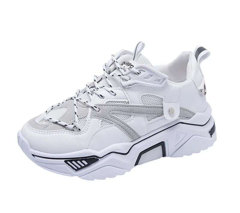 Women Sneakers White Fashion Retro Platform Running Shoes Lady summer footwear Breathable zapatillas de mujer N4-13
