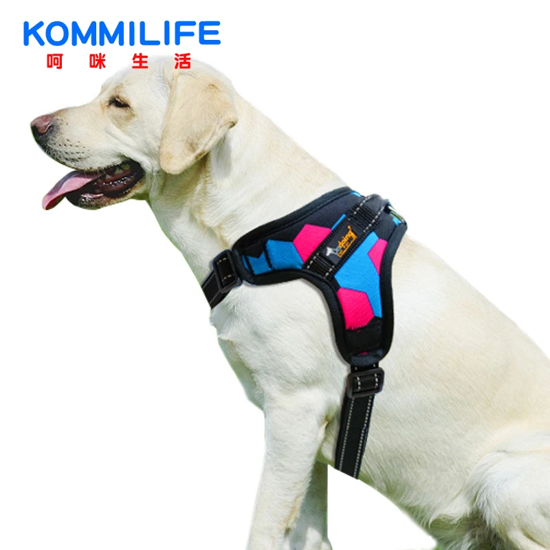 Нейлоновый ошейник с футбольным рисунком для собак светоотражающий дышащий