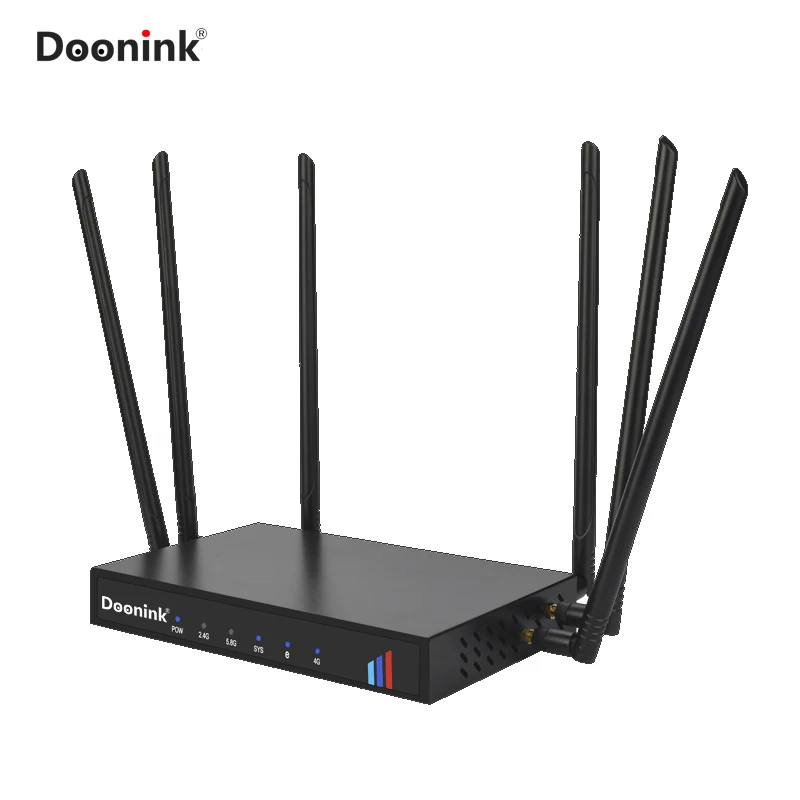 DOONINK 4G беспроводной маршрутизатор 1WAN+ 3LAN порты, 4* 5dbi настенные антенны