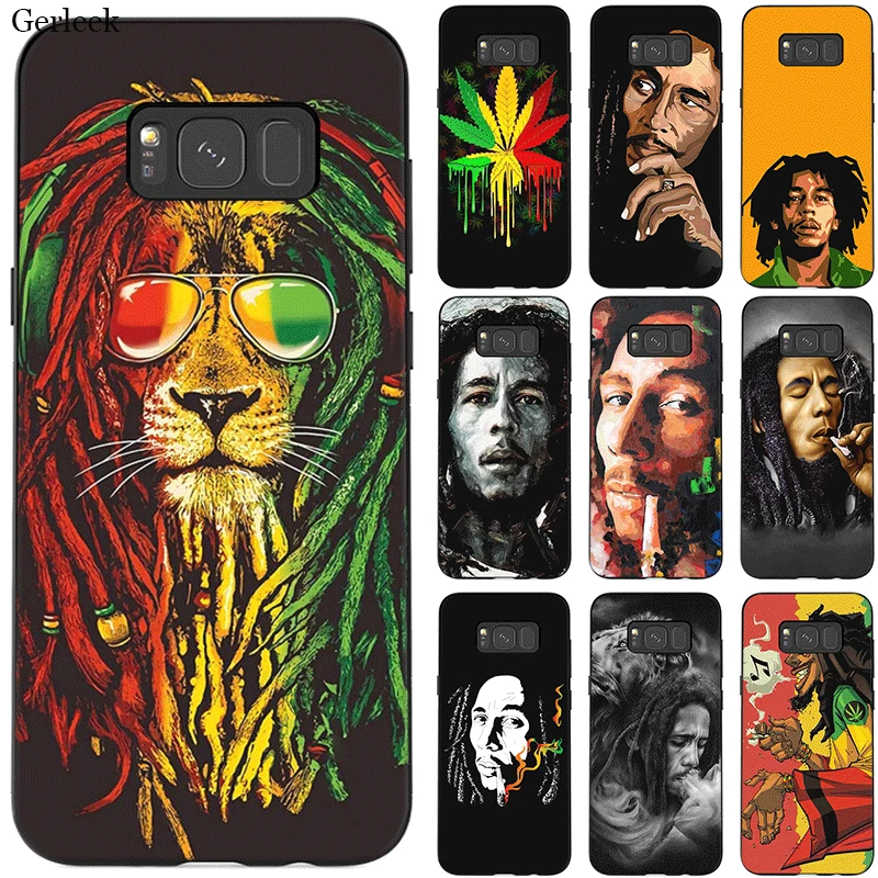 Чехол для телефона для samsung J6 A70 A60 A50 A40 A20 A30 A10 A7 A6 A5 A3 A8 A9 чехол от bob marleys раста Лев регги "сделай сам"