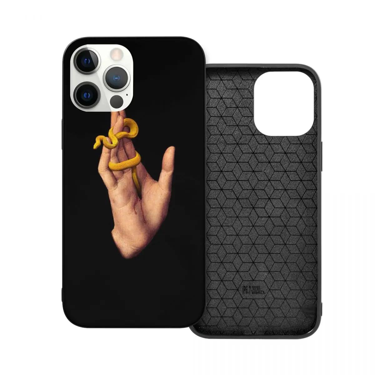 

Змеиная ручка PC Glass TPU чехол для телефона iPhone 12 11 Xs Xr X Pro Max Mini 7 8 Se2 Plus 6 6S