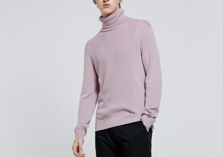 JackJones Мужской умный Повседневный светильник с длинными рукавами свитер с воротником-стойкой 219324525