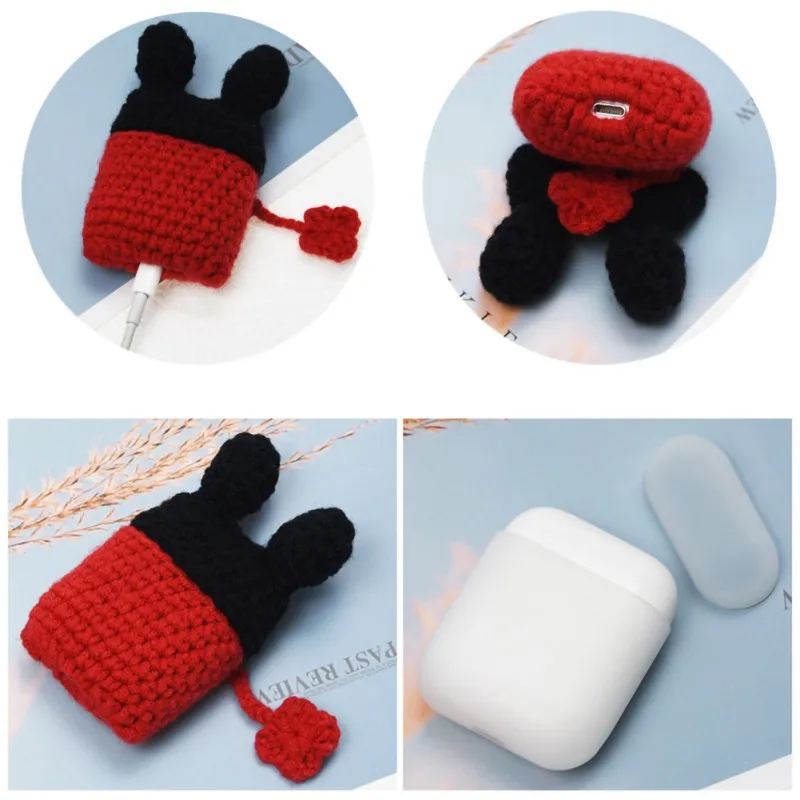 Милый мультфильм ручной работы плюшевые гарнитура животное чехол для Airpods