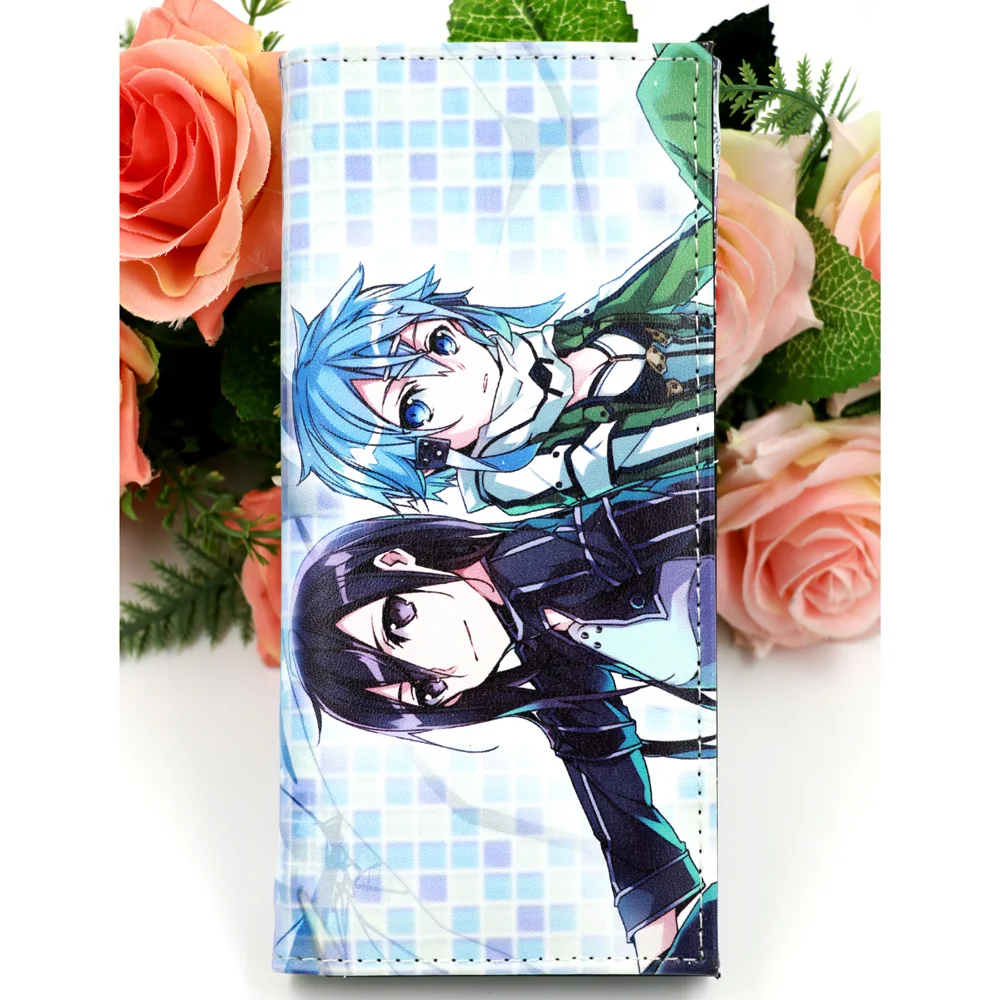 

Anime Sword Art Online Asada Shino Long Wallet SAO Kirito Card Holder Purse