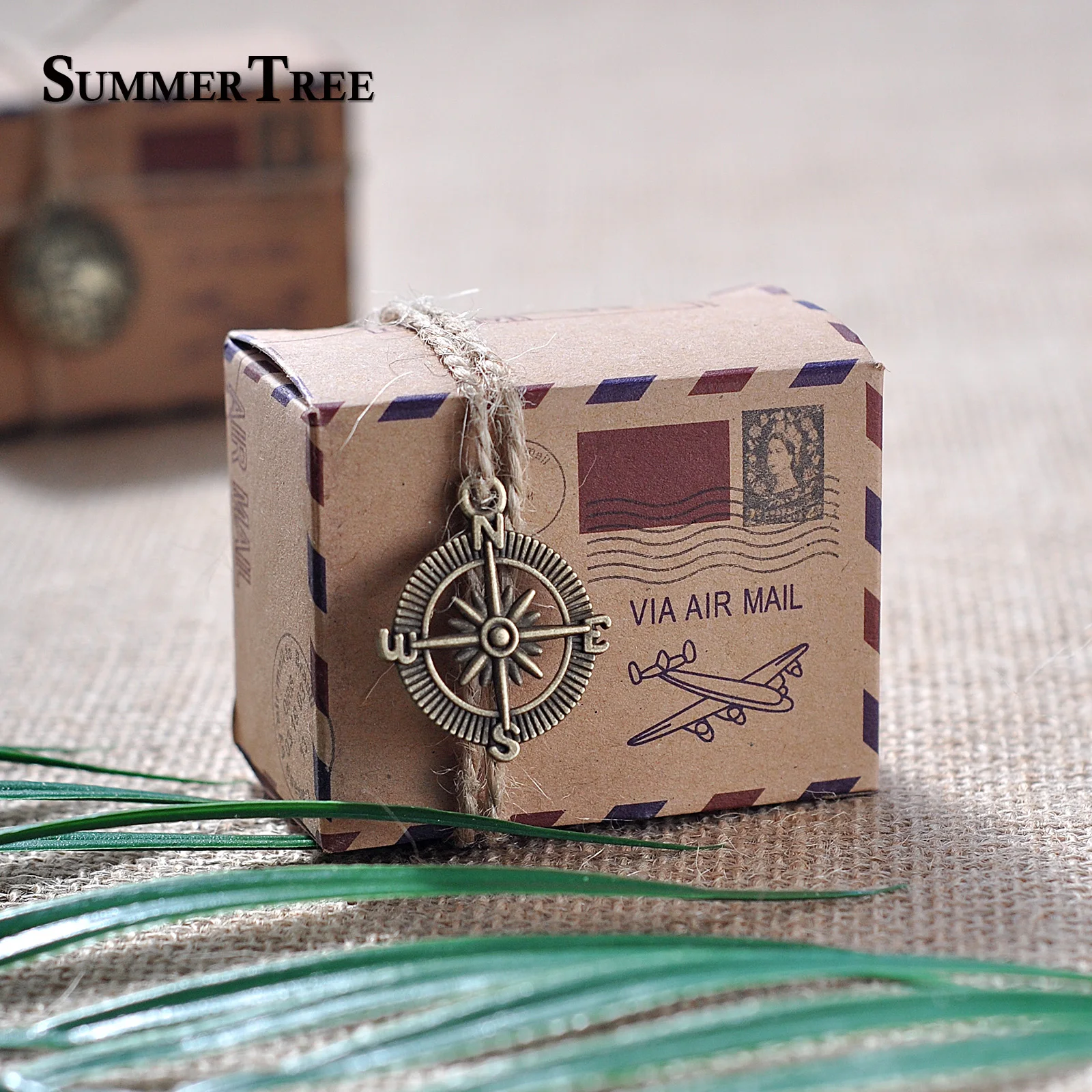 50 шт конфеты Коробки штамп дизайн Винтаж упаковывать шоколада крафт Бумага