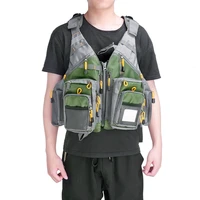 breathable fly fishing vest multi function adjustable mesh multi pocket packs outdoor sea kayak canoe fishing jacket