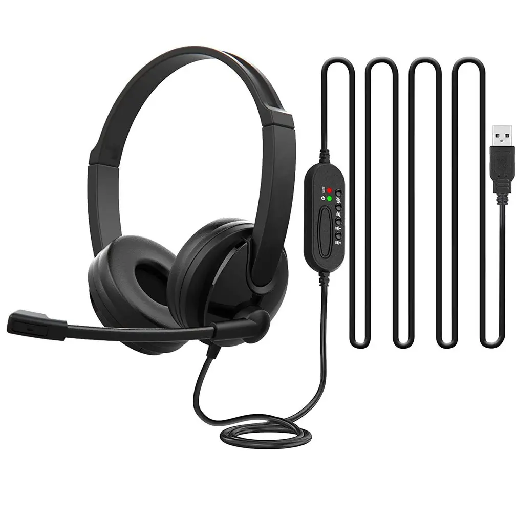 

Headset USB Headset Computer Headset Microphone HIFI Stereo Conference Headset With Omnidirectional Microphone