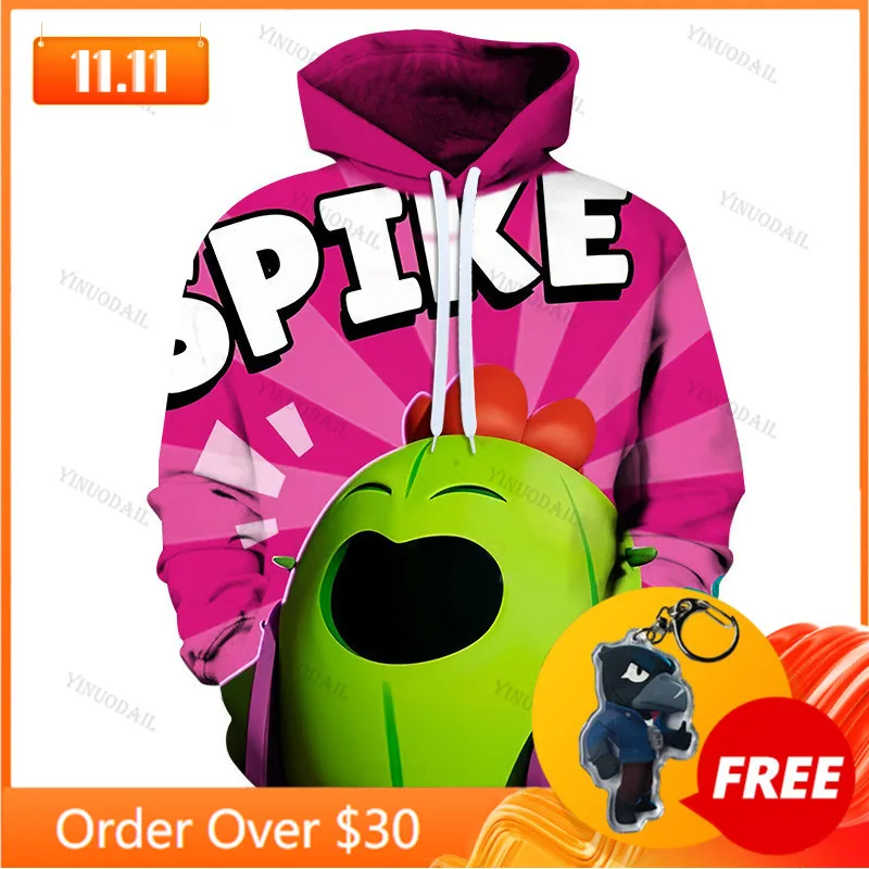 

MAX Star 3 To 14 Years Spike Kids Hoodies Shooting Game 3D Printed Sweatshirt Boys Girls Cartoon Jacket Tops Teen Clothes