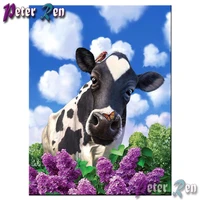 5d cow butterfly flower diamond painting cross stitch full squareround diamond embroidery rhinestone picture home decoration