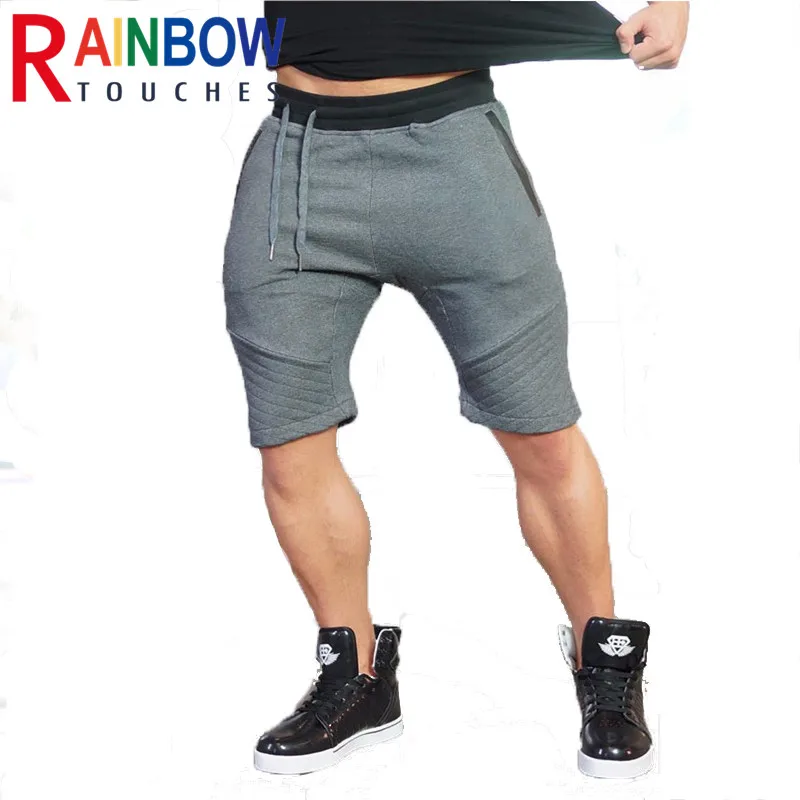 Шорты для фитнеса Rainbowtouches превосходного качества из чистого хлопка мужские