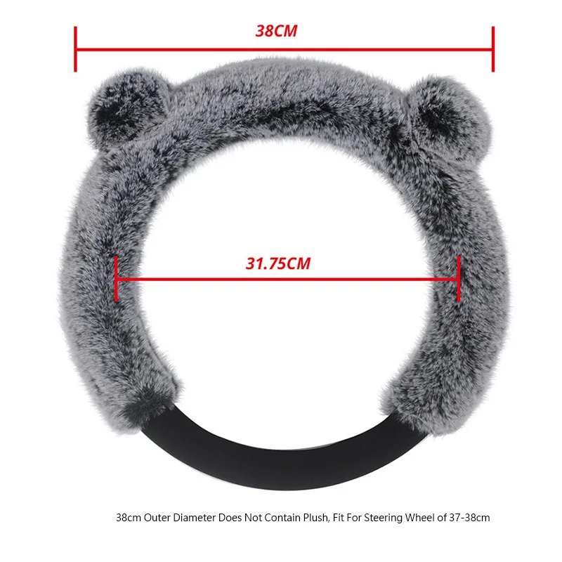 Зимняя Оплетка на руль AUTOYOUTH плюшевый мех милая теплая Длинная шерстяная