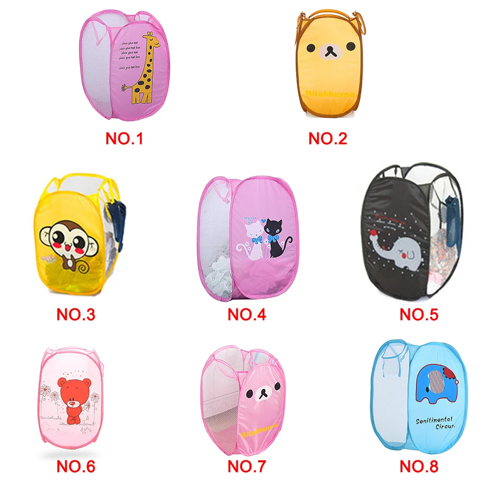 Корзина для белья органайзер мелочей складная мультяшная вместительная корзина