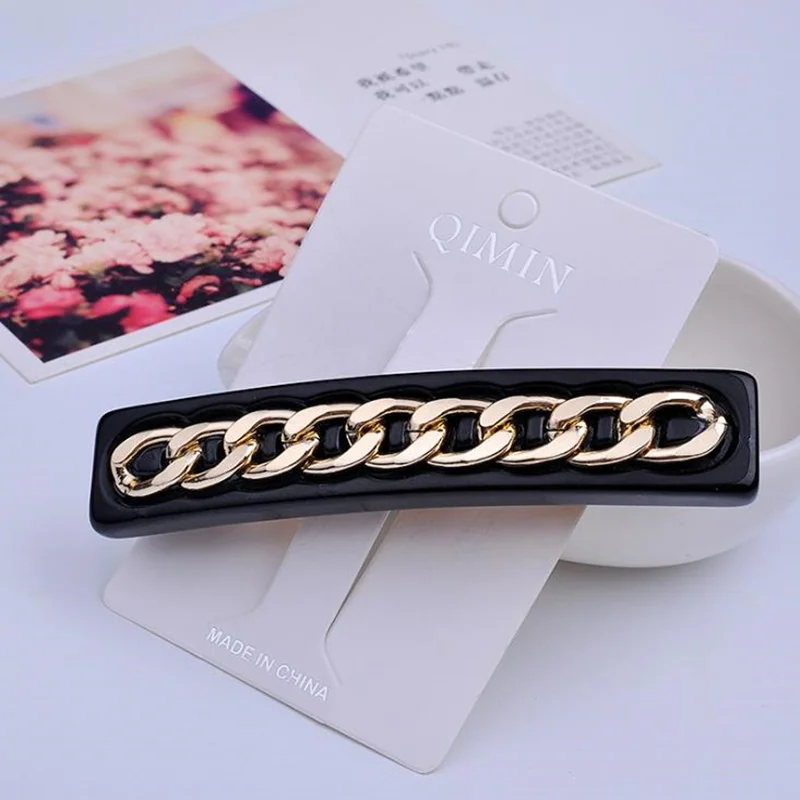 Женская заколка с леопардовым принтом Винтажная в стиле ретро из ацетата