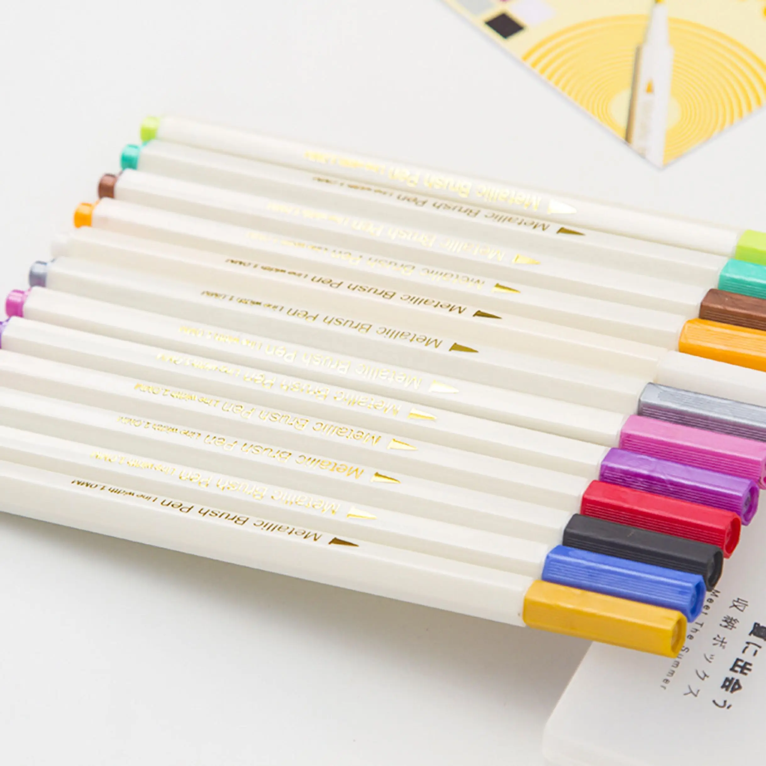 Металлические маркерные ручки набор из 12 разных цветов для книг раскрасок