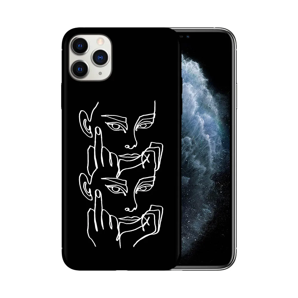 Чехол для iPhone 11 Pro Max XR X Xs 6 6S 7 8 Plus 5 5S SE 2020 силиконовый с абстрактным рисунком |