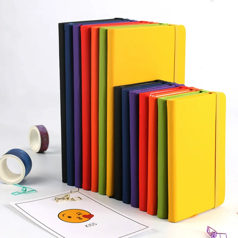 Офисный бизнес ПУ кожаный блокнот в твердом переплете журнал А5 А6 100 листов