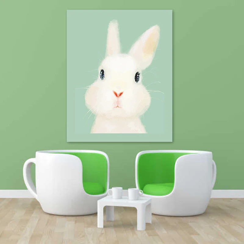 Милый маленький зверь кролик Пингвин сова картина по номерам картины маслом