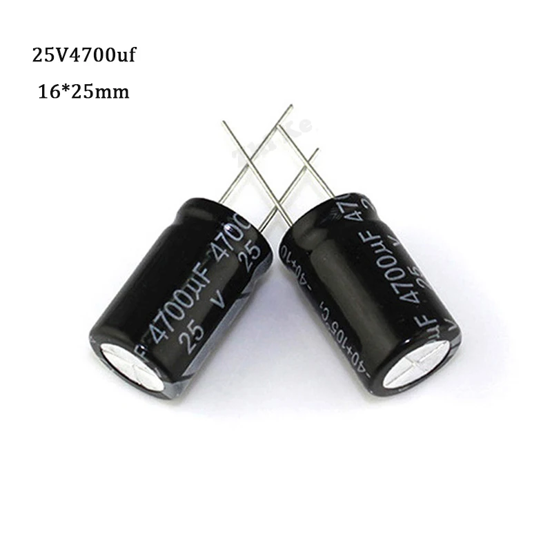 

5PCS 25V4700UF 16*25mm 4700UF 25V 16*25 Aluminum electrolytic capacitor