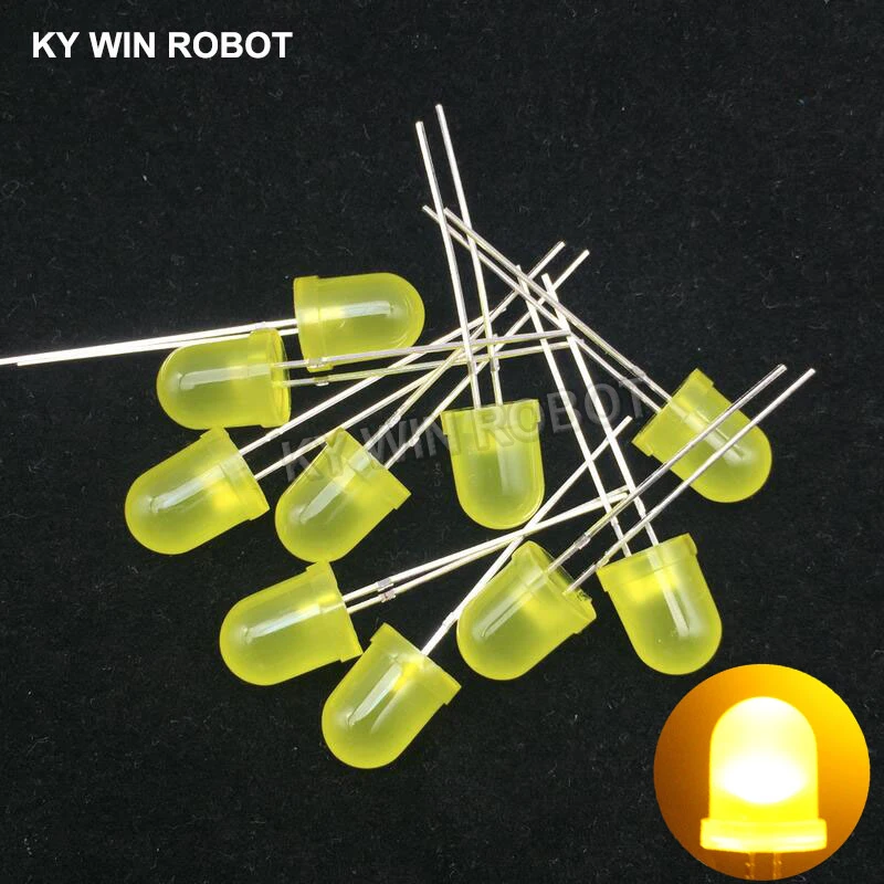 10pcs 8mm LED diode Light Assorted Kit DIY LEDs Set White Yellow Red Green Blue electronic diy kit Emitting Diode Hot sale