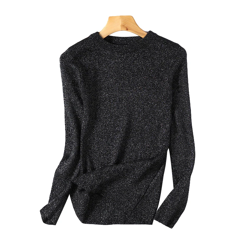 GOPLUS Shiny Lurex Women's knitted Sweater Long Sleeve Jumper Winter Sweaters Women Pullovers 2020 Korean Style Clothing Женская